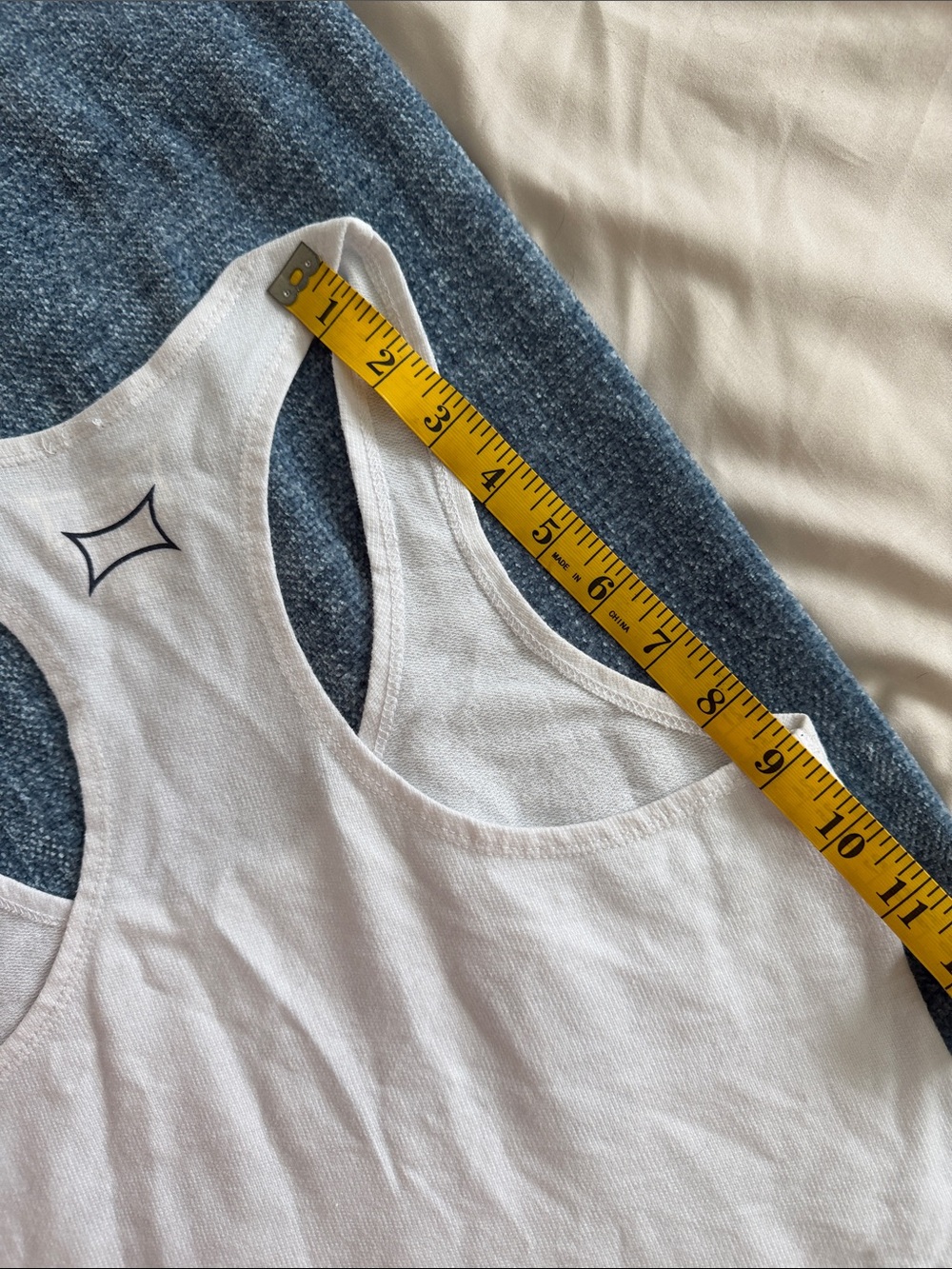 Strong White Racerback Tank Top - Picture 6 of 6